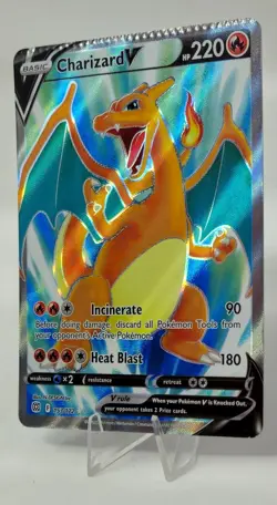Pokemon Charizard V Full Art 153/172 Brilliant Stars | FACTORY PACK CRIMP ERROR - Image 1