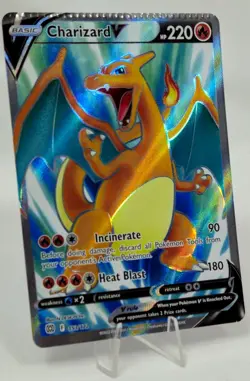 Pokemon Charizard V Full Art 153/172 Brilliant Stars | FACTORY PACK CRIMP ERROR - Image 3