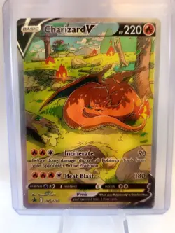 2022 POKEMON SWSH BLACK STAR PROMO 260 FULL ART/CHARIZARD V SWORD & SHIELD - Image 1