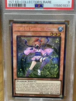 Yu-Gi-Oh Secret Six Samurai-Hatsume RA03-EN010 Collector’s Rare - PSA 9 - Image 2
