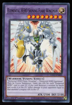 Elemental HERO Shining Flare Wingman HAC1-EN020 Common Yu-Gi-Oh - Image 1