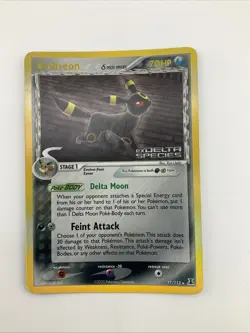 Pokemon Umbreon Reverse Holo Stamped Rare Card 17/113 EX Delta Species NM - Image 1