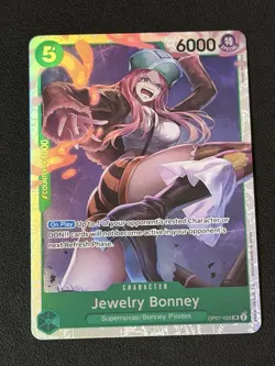 One Piece Card Game TCG JEWELRY BONNEY OP07-26 ENG SR 500 Years In The Future NM - Image 1