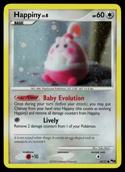 Pokemon Card - Happiny POP Series 8 14/17 Common Holo - Image 1