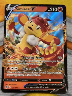 Simisear V 027/172 - Brilliant Stars - Ultra Rare Pokemon Card - Image 1
