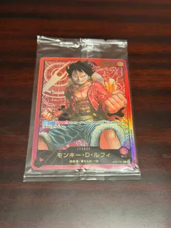 One Piece Card JP Monkey D Luffy ST01-001 Gold Text Shonen Jump Promo SEALED - Image 1