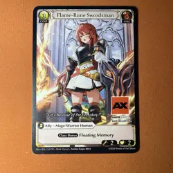 Flame-Rune Swordsman Non-Holo Promo Card Anime Expo 2024 Exclusive Grand Archive - Image 1