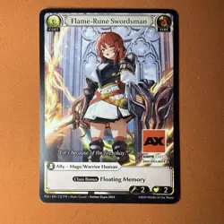 Flame-Rune Swordsman Non-Holo Promo Card Anime Expo 2024 Exclusive Grand Archive - Image 2