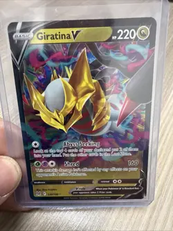 Pokemon Giratina v TCG Card Lost Origin Half Art Rare Card 130/196 - Image 2