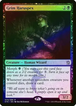 mtg magic grim haruspex FOIL ENGLISH FRENCH aruspice sinistre khans of tarkir - Image 1