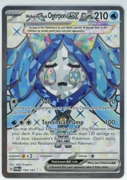 WELLSPRING MASK OGERPON EX 194/167 TWILIGHT MASQUERADE POKEMON (FULL ART, NM) - Image 1