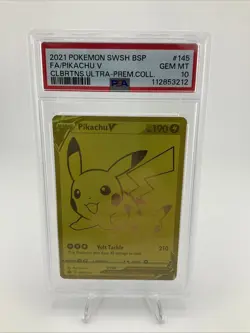 PSA 10 Pikachu #145 SWSH145 2021 Celebrations UPC Pokemon Black Star Promo - Image 1