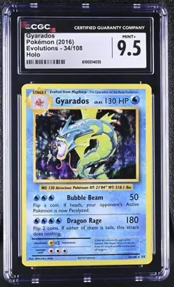 Gyarados *CGC 9.5* Holo *Evolutions* #34 *2016* Pokemon - Image 1