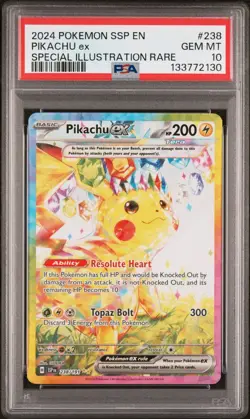 PSA 10 - Pokemon TCG Pikachu EX Surging Sparks SIR 238/191 - Image 1
