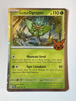 Teal Mask Ogerpon 024/167 Trick or Trade 2024 Holo Rare NM - Pokemon TCG - Image 1