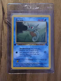 Pokemon TCG - HORSEA - 1ST EDITION 49/62 - Excellent - FOSSIL 1999 WOTC VINTAGE - Image 1