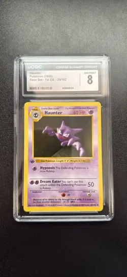 Pokemon Haunter 1st Edition Base Set CGC 8 NM/MINT 29/102 - Image 1