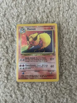 Pokemon TCG Flareon Jungle 3/64 Holo Unlimited Holo Rare LP/MP - Image 1
