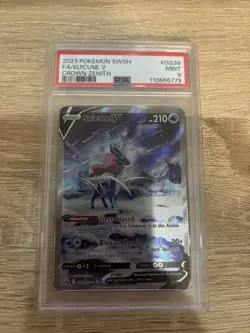 2023 Pokemon SWSH Crown Zenith Suicune V PSA 9 #GG38/GG70 - Image 1