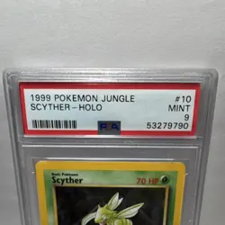 Pokemon Scyther Jungle 10/64 Holo Rare Unlimited PSA 9 1999 - Image 2