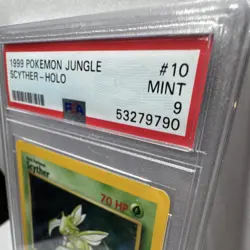 Pokemon Scyther Jungle 10/64 Holo Rare Unlimited PSA 9 1999 - Image 3