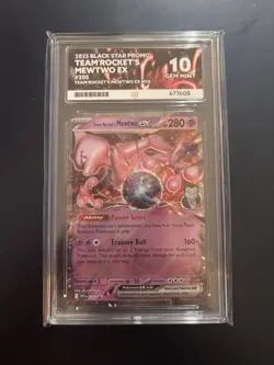 Ace 10 Pokemon TCG Team Rocket's Mewtwo EX 205 - Image 1