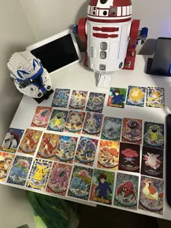 70 Vintage Topps Series Blue TV Animation Edition Pokemon Card Lot - Image 3