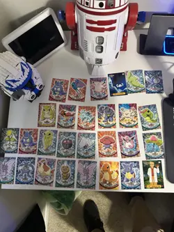 70 Vintage Topps Series Blue TV Animation Edition Pokemon Card Lot - Image 4