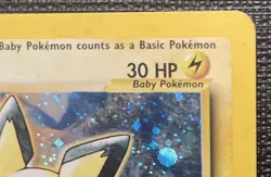 Pokemon Neo Genesis 2000 Pichu TCG Card 12/111 Rare Holo HP/Damaged Condition - Image 4