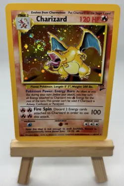 Pokemon TCG Charizard Base Set 2 Holo Unlimited Rare Card ***Swirl*** - Image 1