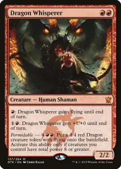 MTG Dragon Whisperer Dragons of Tarkir 137/264 Regular Rare - Image 1