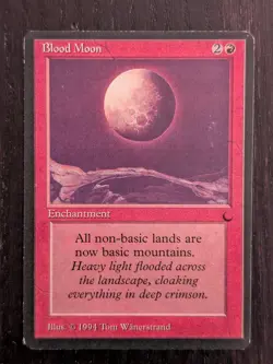 Blood Moon * THE DARK * LP/NM * Magic the Gathering MtG - Image 1
