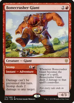 MTG Bonecrusher Giant Throne of Eldraine 115/269 Regular Rare - Image 1