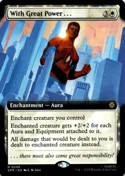 Magic MTG - With Great Power (Extended Art) - Marvel's Spider-Man - Image 1