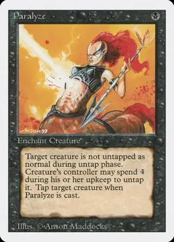 MTG Paralyze Revised 121 Regular Common HP - Image 1
