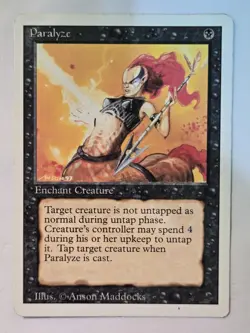 MTG Paralyze Revised 121 Regular Common HP - Image 2
