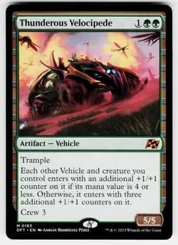 MTG - Thunderous Velocipede - DFT 0183 - Aetherdrift Mythic Magic the Gathering - Image 1