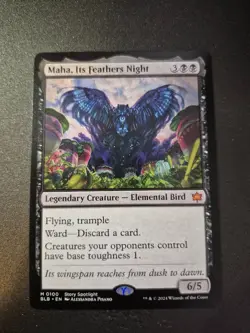 1x M/NM Maha Its Feathers Night Bloomburrow MTG - Image 1