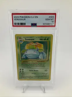 2023 Pokemon CLV EN 003 Venusaur - PSA 10 - Image 1
