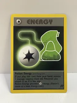 Pokemon WOTC TCG Vintage Potion Energy 82/82 Team Rocket Regular LP - Image 1