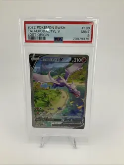 FA/AERODACTYL V LOST ORIGIN POKEMON SWORD & SHIELD LOST ORIGIN 2022 180 PSA 9 - Image 1