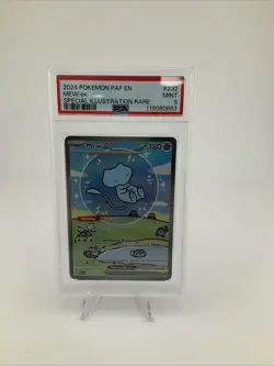 2024 POKEMON PAF EN-PALDEAN FATES SIR Bubble Mew #232 MEW EX PSA 9 - Image 1
