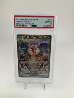PSA 10 Charizard ex 134/108 SAR sv3 Pokemon Japanese Ruler of the Black Flame - Image 1