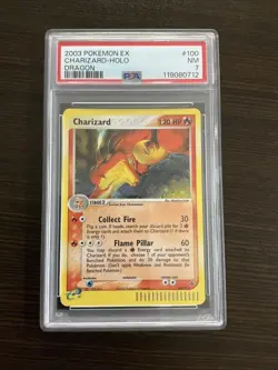2003 Charizard #100 Charizard-Holo ex Dragon PSA 7 NM Pokemon Graded - Image 1