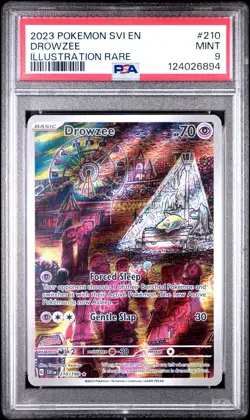 Drowzee Scarlet & Violet Base SV1 Full Art Holo Pokemon 210/198 PSA 9 Mint - Image 1