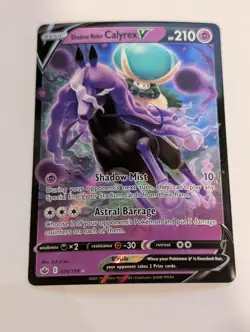 Shadow Rider Calyrex V 074/198 Ultra Rare Chilling Reign Pokemon Holo Foil Nice! - Image 1