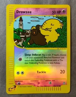 Reverse-Holographic Pokemon Aquapolis Set Drowzee 74b/147 (English) - Image 1