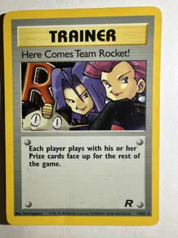 Pokemon Here Comes Team Rocket! 71/82 Team Rocket Holo Rare MP - Image 1