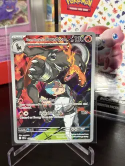 Team Rocket's Houndoom 191 Destined Rivals Illustration Rare Pokemon TCG - NM - Image 1
