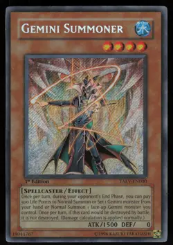 Gemini Summoner TAEV-EN000 Secret Rare Tactical Evolution 1st Edition Yu-Gi-Oh - Image 1